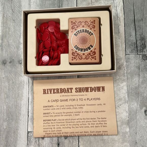 Riverboat Showdown (RARE) The Fast Action Card Game Vintage MCM 1976 - Picture 6 of 11